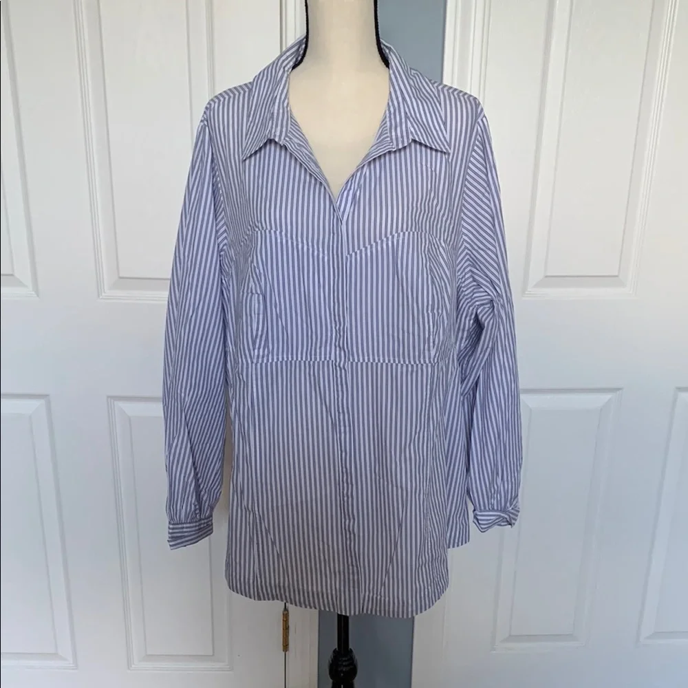 💫ANTHROPOLOGIE MAEVE STRIPED CORSET BLOUSE💫 - Picture 2 of 12